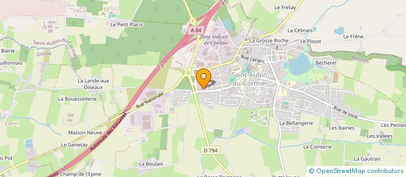 localisation de l'entreprise LES DISQUES NORMAL  SAINT-AUBIN-DU-CORMIER