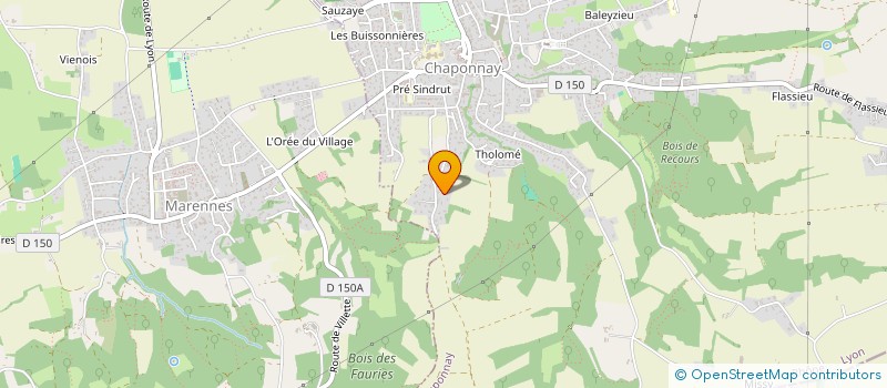 localisation de l'entreprise LES DISSOCIES  CHAPONNAY