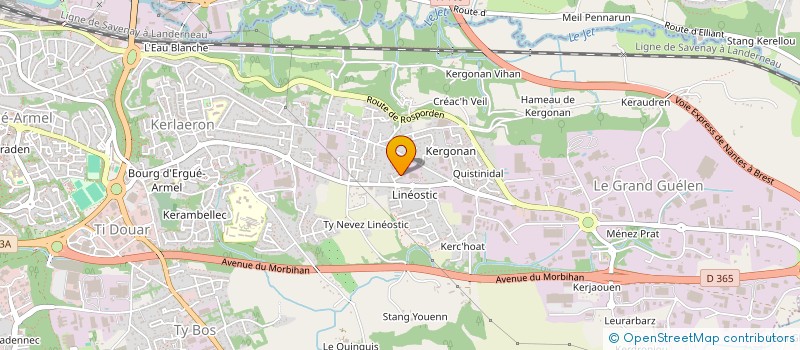 localisation de l'entreprise LES DOIGTS TONIQUES à QUIMPER