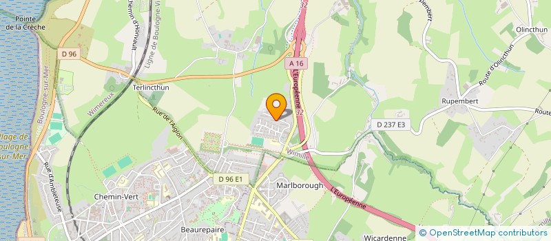 localisation de l'entreprise LES DOLIPHINES DANSE DE BOULOGNE-SUR-MER  WIMILLE