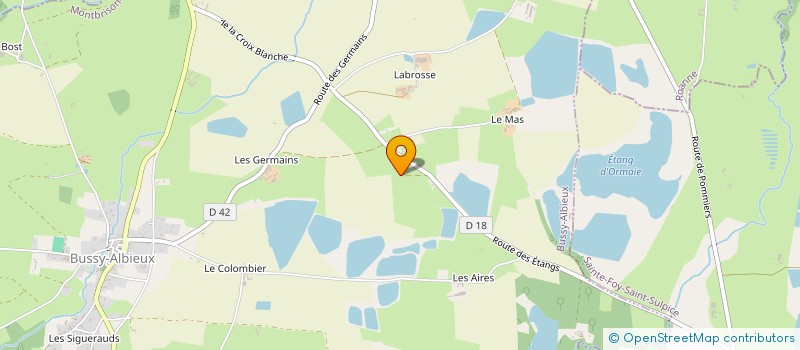 localisation de l'entreprise LES DOLOMITES  BUSSY-ALBIEUX