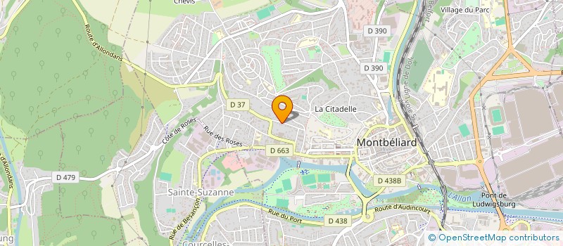 localisation de l'entreprise LES DOLOMITES à MONTBELIARD