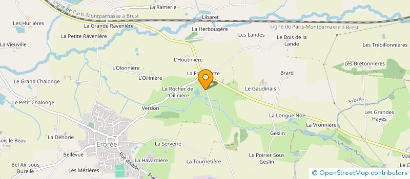 localisation de l'entreprise LES DOMPTEURS D'ESPACES  ERBREE