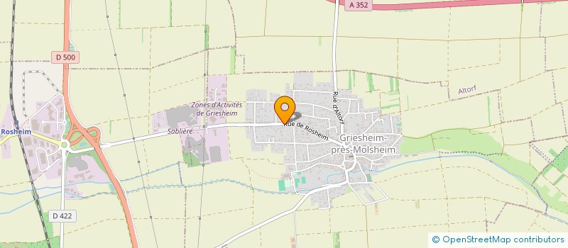 localisation de l'entreprise LES DONNEURS DE SANG DE GRIESHEIM à GRIESHEIM-PRES-MOLSHEIM
