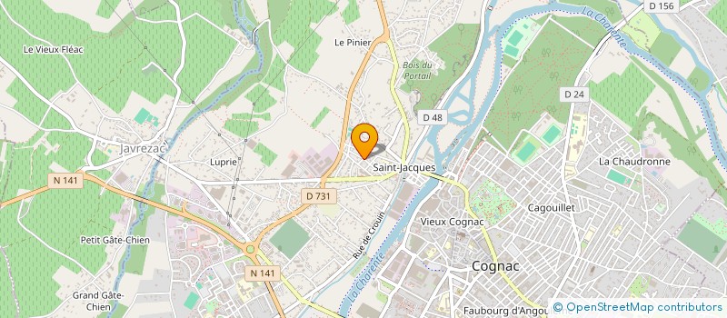 localisation de l'entreprise LES DONS QUICHOTTE DE LA CHARENTE à COGNAC