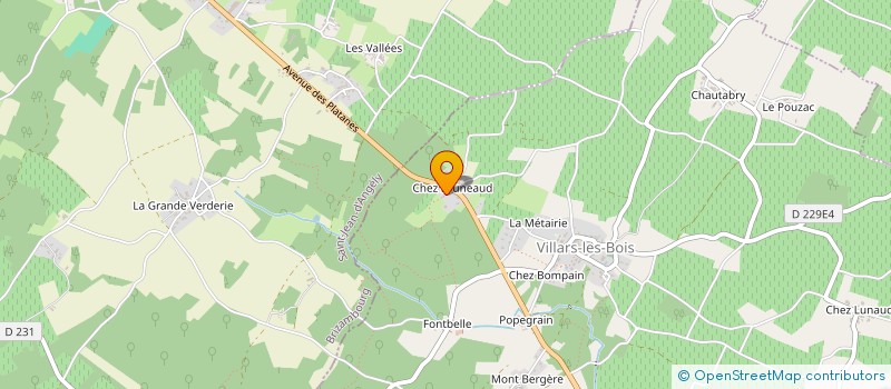 localisation de l'entreprise LES DOUBLETS  VILLARS-LES-BOIS