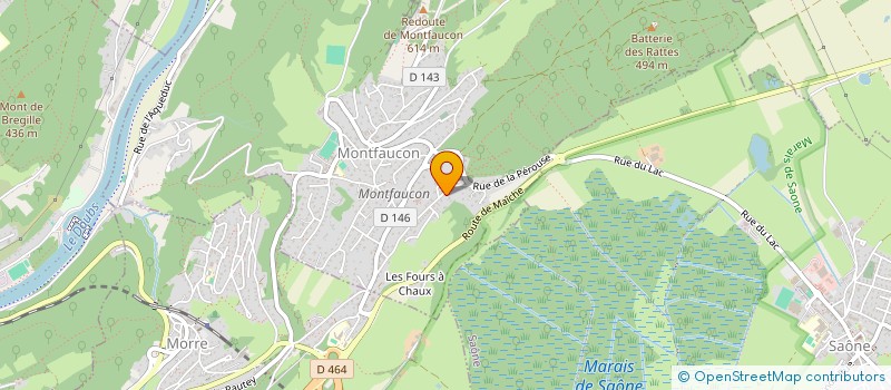 localisation de l'entreprise LES DOUBS MOMENTS à MONTFAUCON