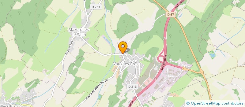 localisation de l'entreprise LES DOUBS VOICES  CHEMAUDIN ET VAUX