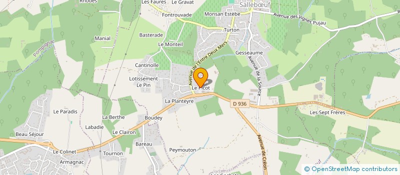 localisation de l'entreprise LES DOUCES PRAIRIES  SALLEBOEUF