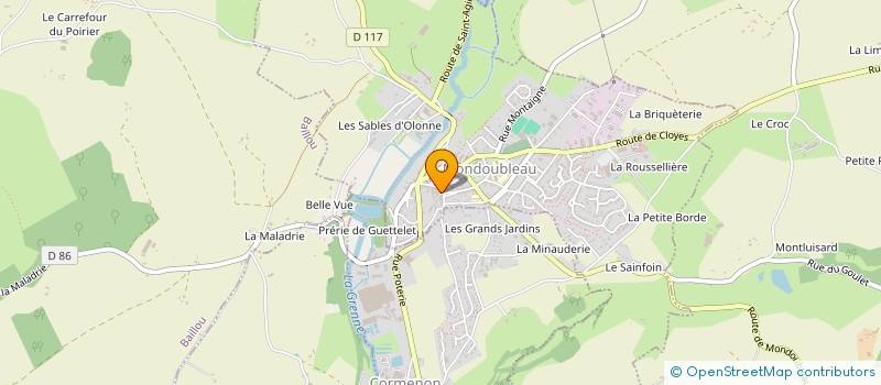 localisation de l'entreprise LES DOUCEURS  MONDOUBLEAU