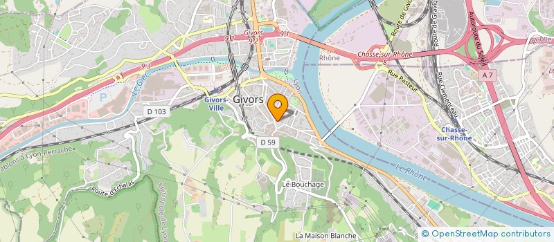 localisation de l'entreprise LES DOUCEURS DE LA MAIRIE  GIVORS