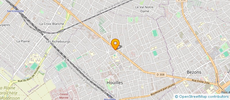 localisation de l'entreprise LES DOUDES  HOUILLES