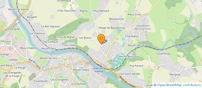 localisation de l'entreprise LES DOUDOUS D'AIXE à AIXE-SUR-VIENNE