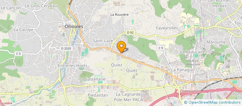 localisation de l'entreprise LES DOUDOUX  OLLIOULES