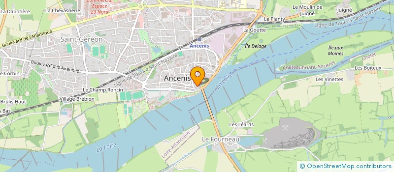 localisation de l'entreprise LES DOUVES DU CHATEAU  ANCENIS-SAINT-GEREON