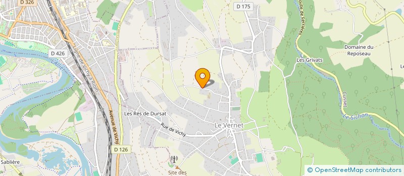 localisation de l'entreprise LES DOYATES B  LE VERNET