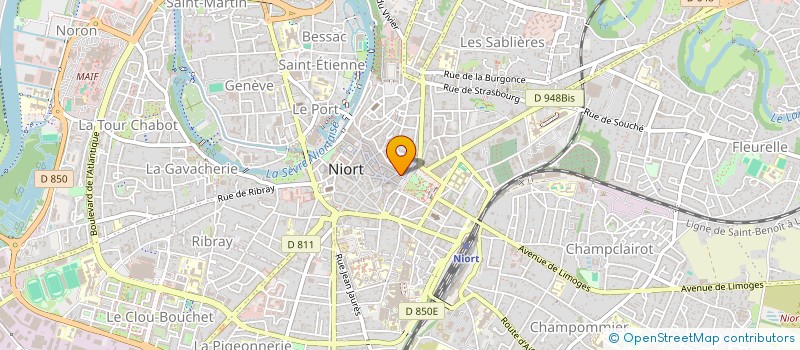 localisation de l'entreprise LES DRAGONS  NIORT