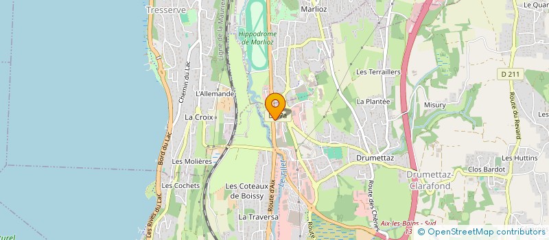 localisation de l'entreprise LES DRAGONS  LE BOURGET-DU-LAC