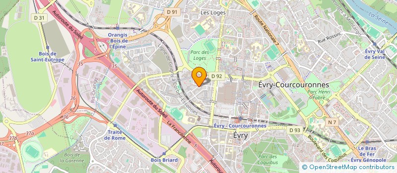localisation de l'entreprise LES DRAGONS D'OUROBOROS à EVRY-COURCOURONNES