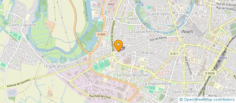 localisation de l'entreprise LES DRAGONS DE LA CHAMOISERIE à NIORT