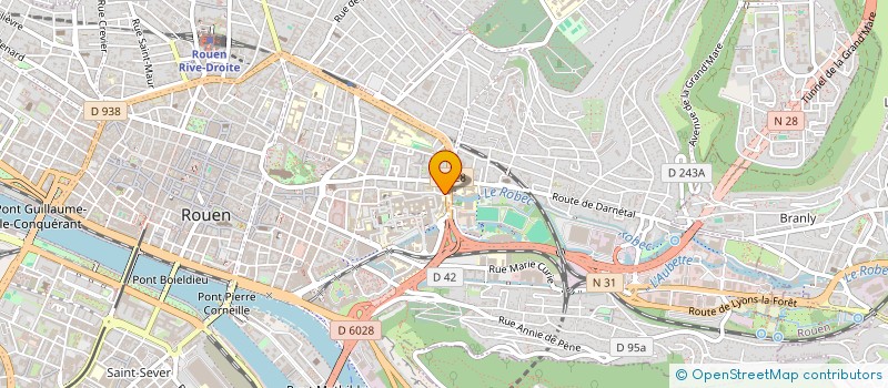 localisation de l'entreprise LES DRAPIERS 2 RUE EAU DE ROBEC à ROUEN
