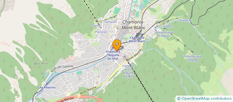 localisation de l'entreprise LES DROITES à CHAMONIX-MONT-BLANC