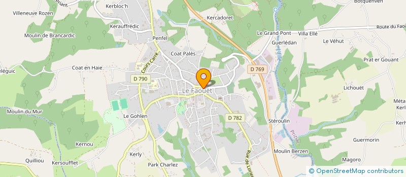 localisation de l'entreprise LES DROLES DE DAMES  LE FAOUET