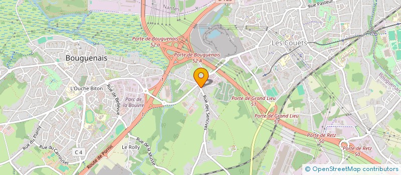 localisation de l'entreprise LES DRUES à BOUGUENAIS