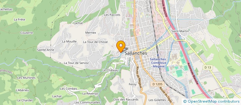 localisation de l'entreprise LES DRUS à SALLANCHES