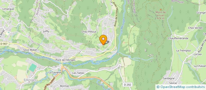 localisation de l'entreprise LES DRUS  FILLINGES