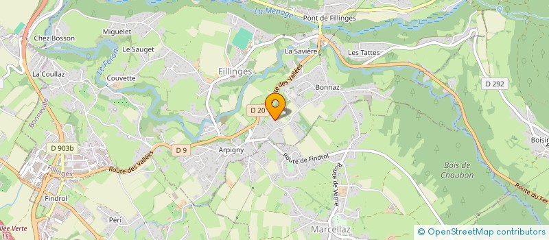 localisation de l'entreprise LES DRUS  FILLINGES