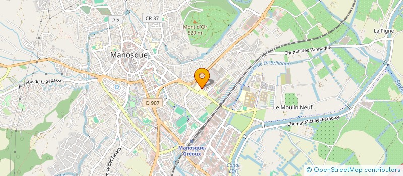 localisation de l'entreprise LES DRYADES à MANOSQUE