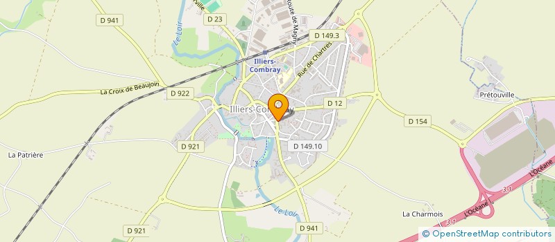 localisation de l'entreprise LES DUCKS D'ILLIERS - BADMINTON  ILLIERS-COMBRAY