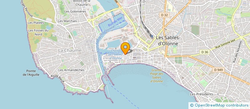 localisation de l'entreprise LES DUNES à LES SABLES D'OLONNE