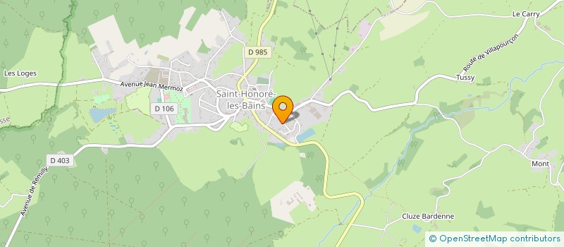 localisation de l'entreprise LES DUNES  SAINT-HONORE-LES-BAINS