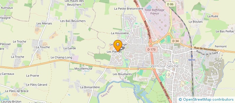 localisation de l'entreprise LES DUNES DE CATHAN  VERN-SUR-SEICHE