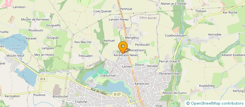 localisation de l'entreprise LES DUNES DE TREOMPAN  SAINT-RENAN