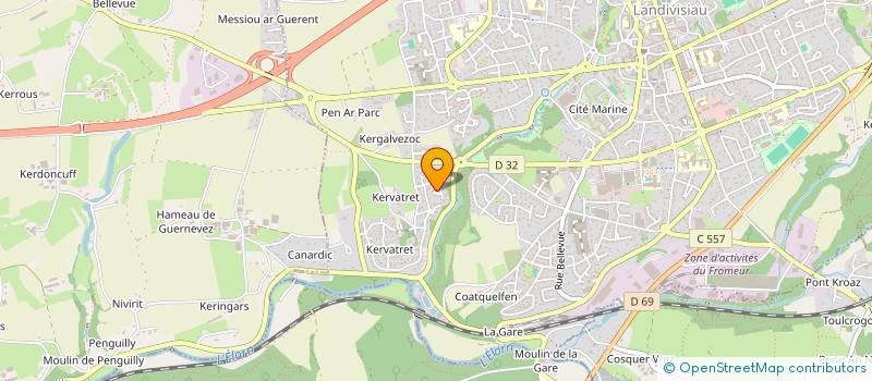 localisation de l'entreprise LES DUNES DU DOSSEN  LANDIVISIAU