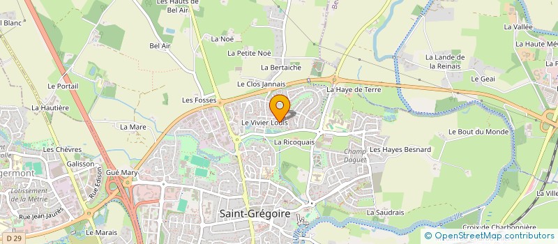 localisation de l'entreprise LES DUNES DU VIEUX BOURG à SAINT-GREGOIRE