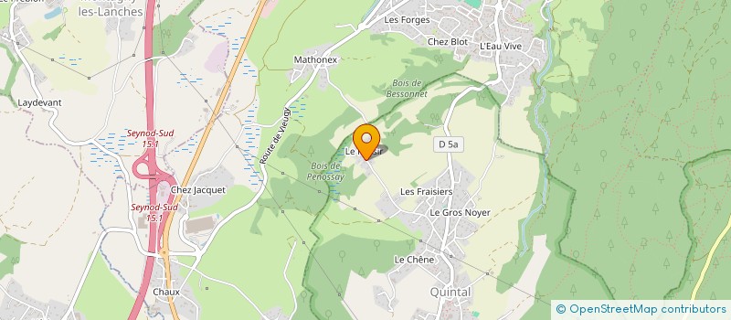 localisation de l'entreprise LES DURESSES  QUINTAL