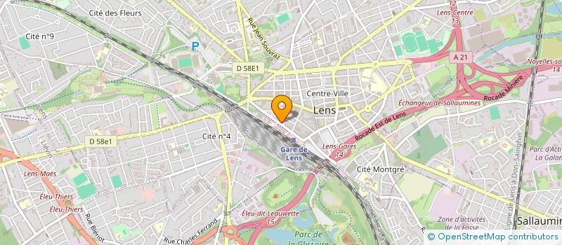 localisation de l'entreprise LES EAUX 1 DEVELOPPEMENT  LENS