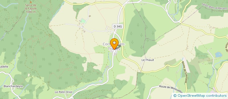 localisation de l'entreprise LES EAUX D ORIOL à CORNILLON-EN-TRIEVES