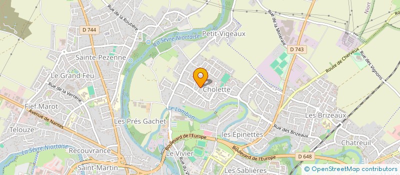 localisation de l'entreprise LES EAUX FORTES  NIORT