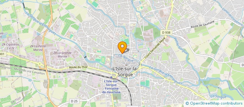 localisation de l'entreprise LES EAUX VERTES  L'ISLE-SUR-LA-SORGUE