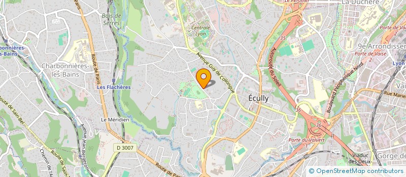 localisation de l'entreprise LES EAUX VIVES  ECULLY