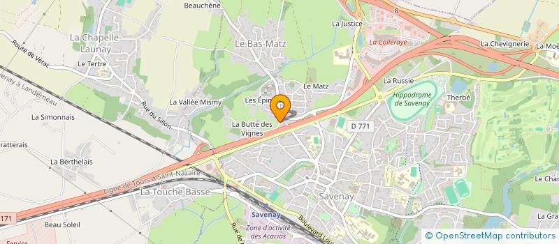 localisation de l'entreprise LES EAUX VIVES EMMAUS à SAVENAY