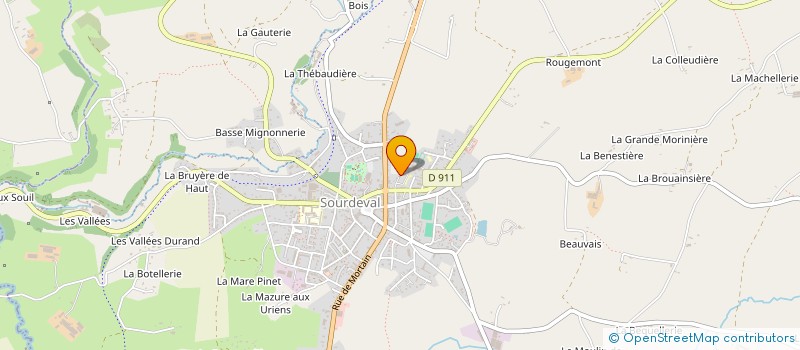 localisation de l'entreprise LES ECHAPPES VIFS PERMANENTS  SOURDEVAL