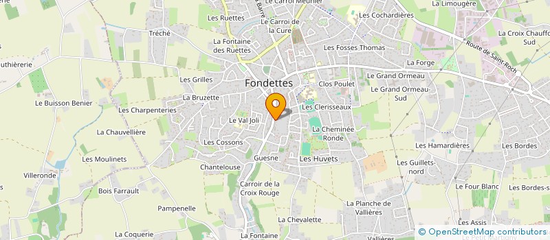 localisation de l'entreprise LES ECHOS DU VAL DE LUYNES  FONDETTES