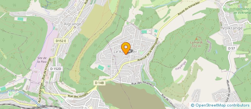 localisation de l'entreprise LES ECOLES DU KONACKER ASSOCIATION DES PARENTS D'ELEVES à HAYANGE