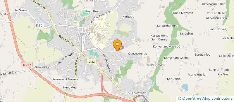 localisation de l'entreprise LES ECOLIERS DE KAMPALA  BEGARD